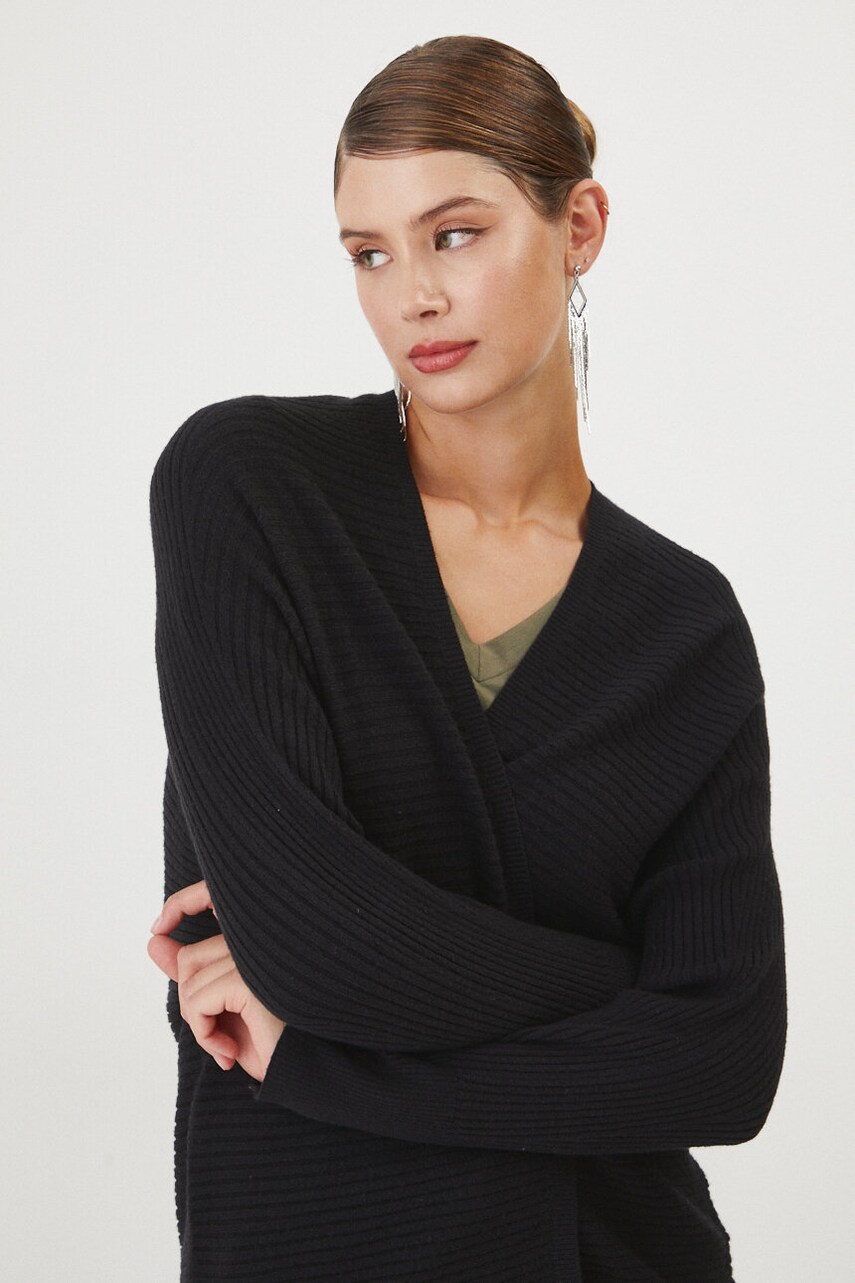 Medicine cardigan femei, culoarea negru, light