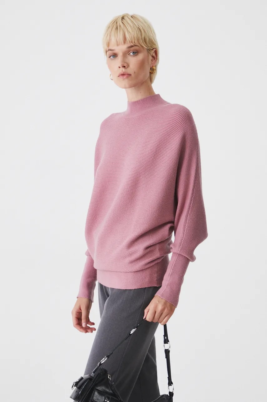 Medicine pulover femei, culoarea roz, light, cu turtleneck Medicine pulover femei, culoarea roz, light, cu turtleneck