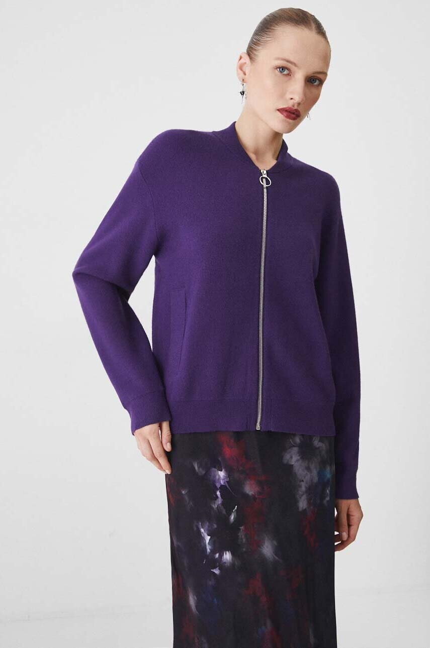 Medicine cardigan femei, culoarea violet, light