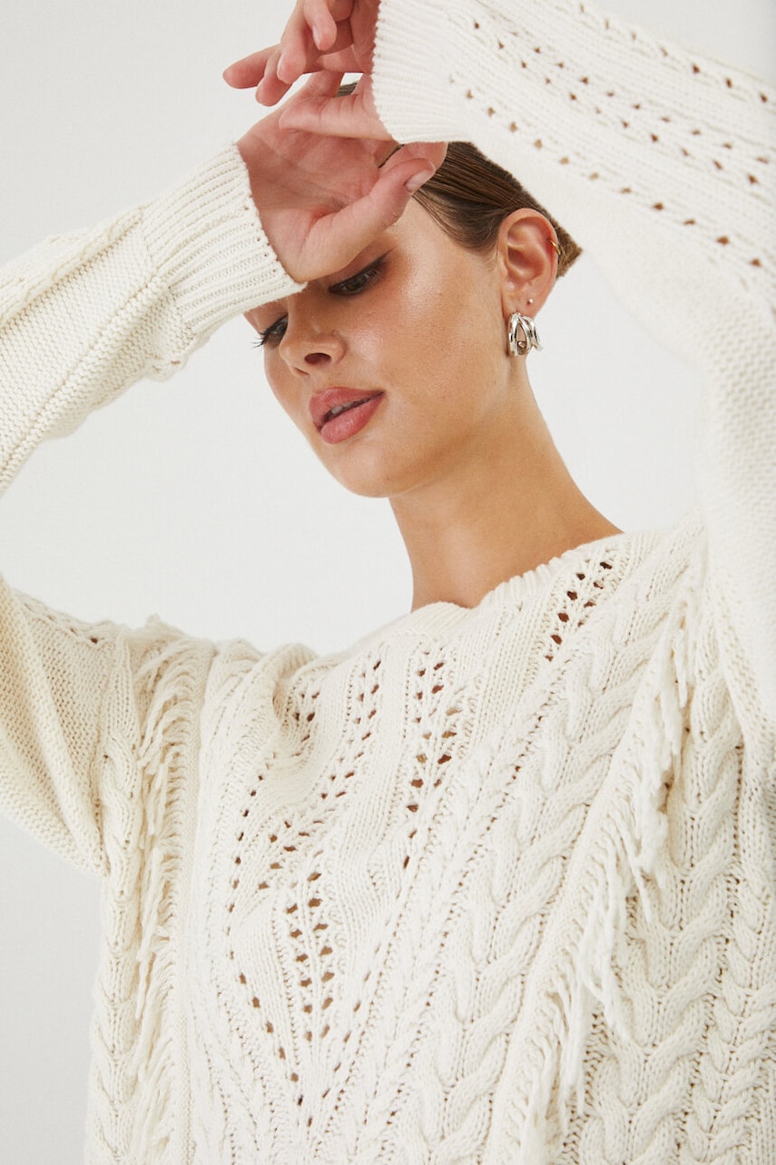 Medicine sweter damski kolor beżowy ciepły