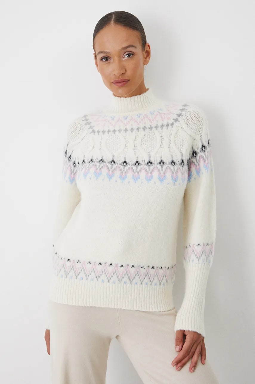 Medicine pulover femei, culoarea bej, călduros, cu turtleneck Medicine pulover femei, culoarea bej, călduros, cu turtleneck