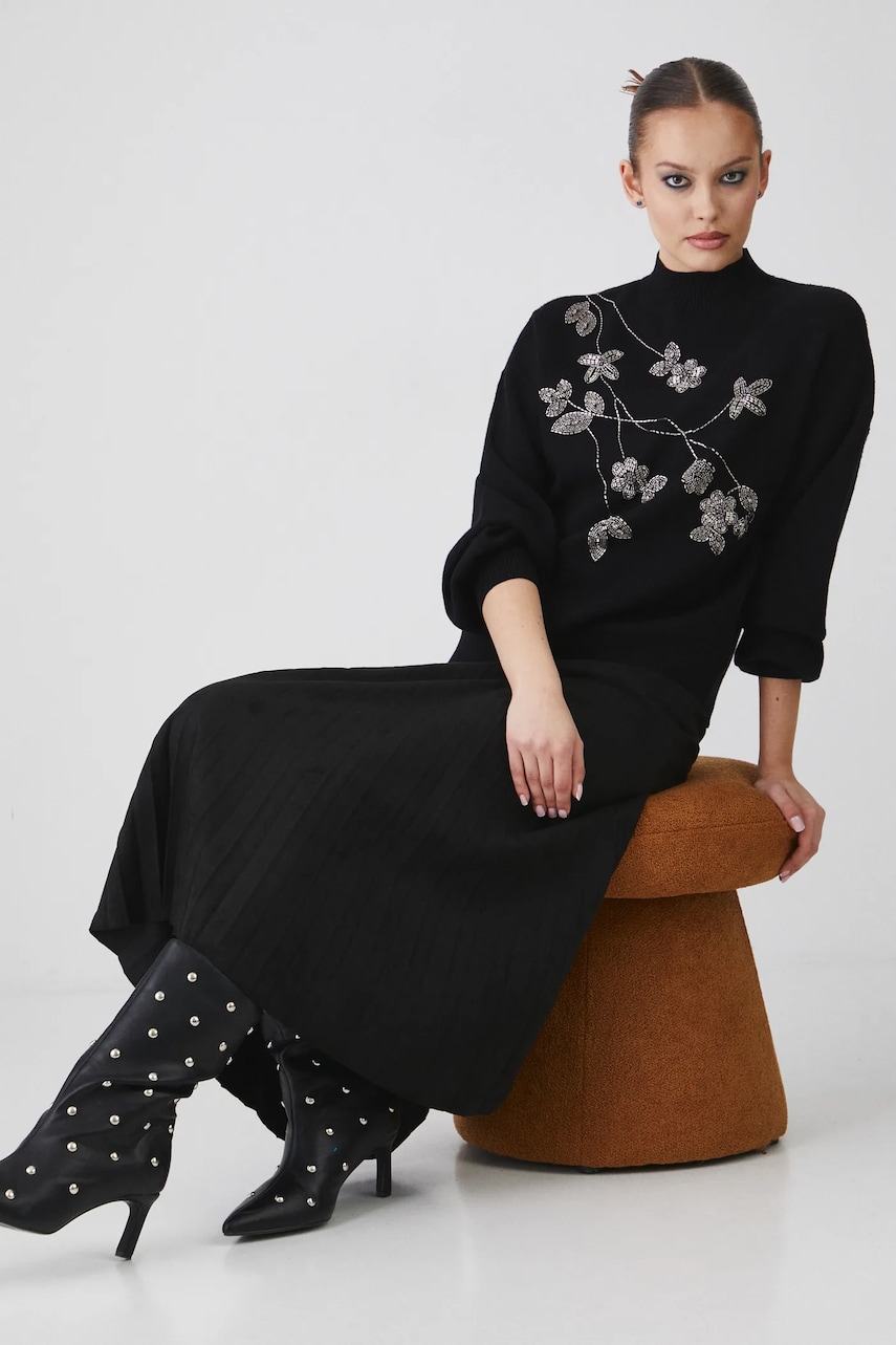 Medicine pulover femei, culoarea negru, light, cu turtleneck Medicine pulover femei, culoarea negru, light, cu turtleneck