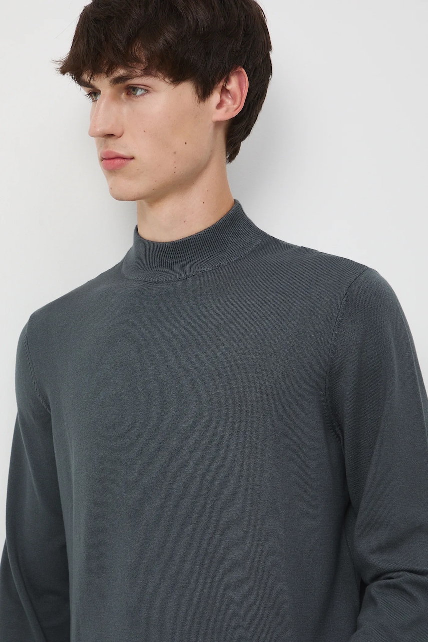 Medicine pulover culoarea verde, cu turtleneck