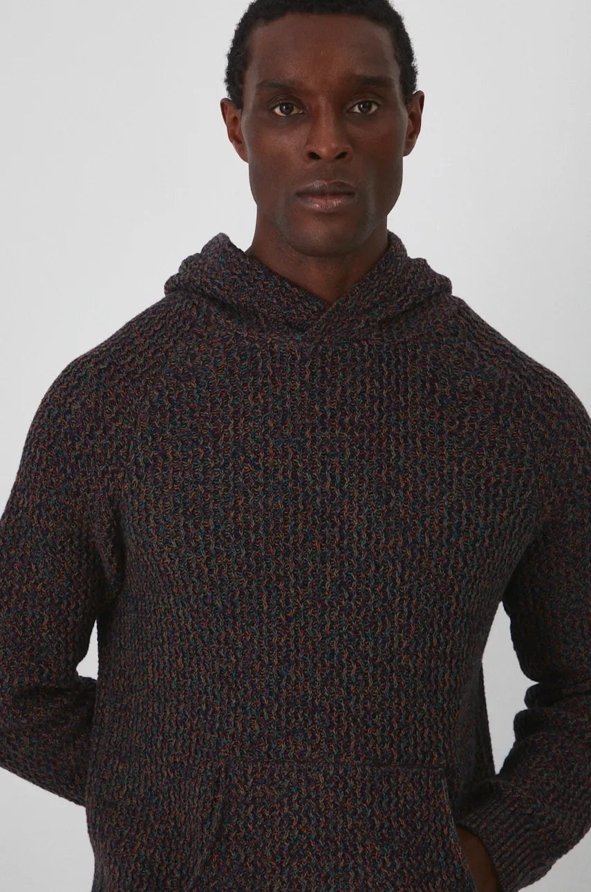 Medicine pulover de bumbac culoarea violet, călduros