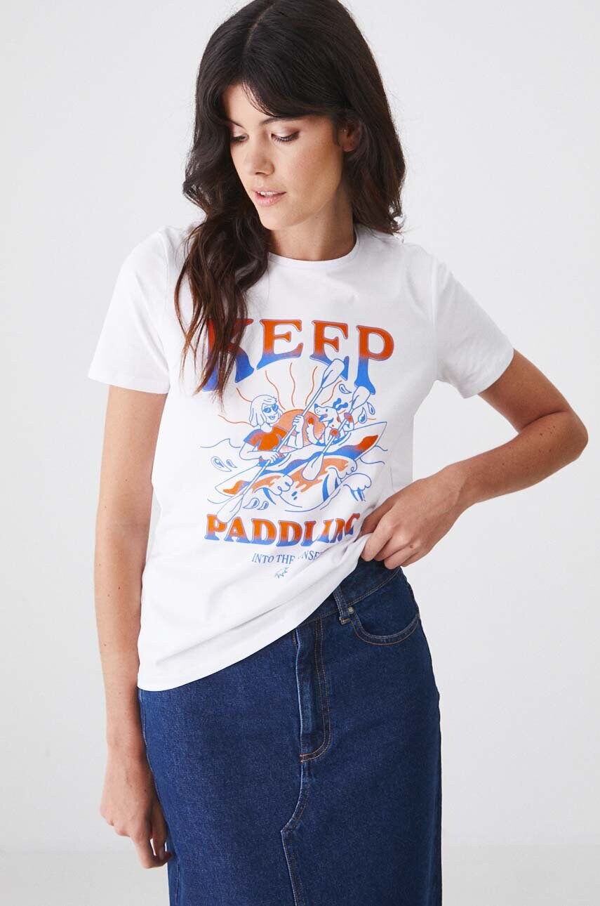 Medicine tricou femei, culoarea alb