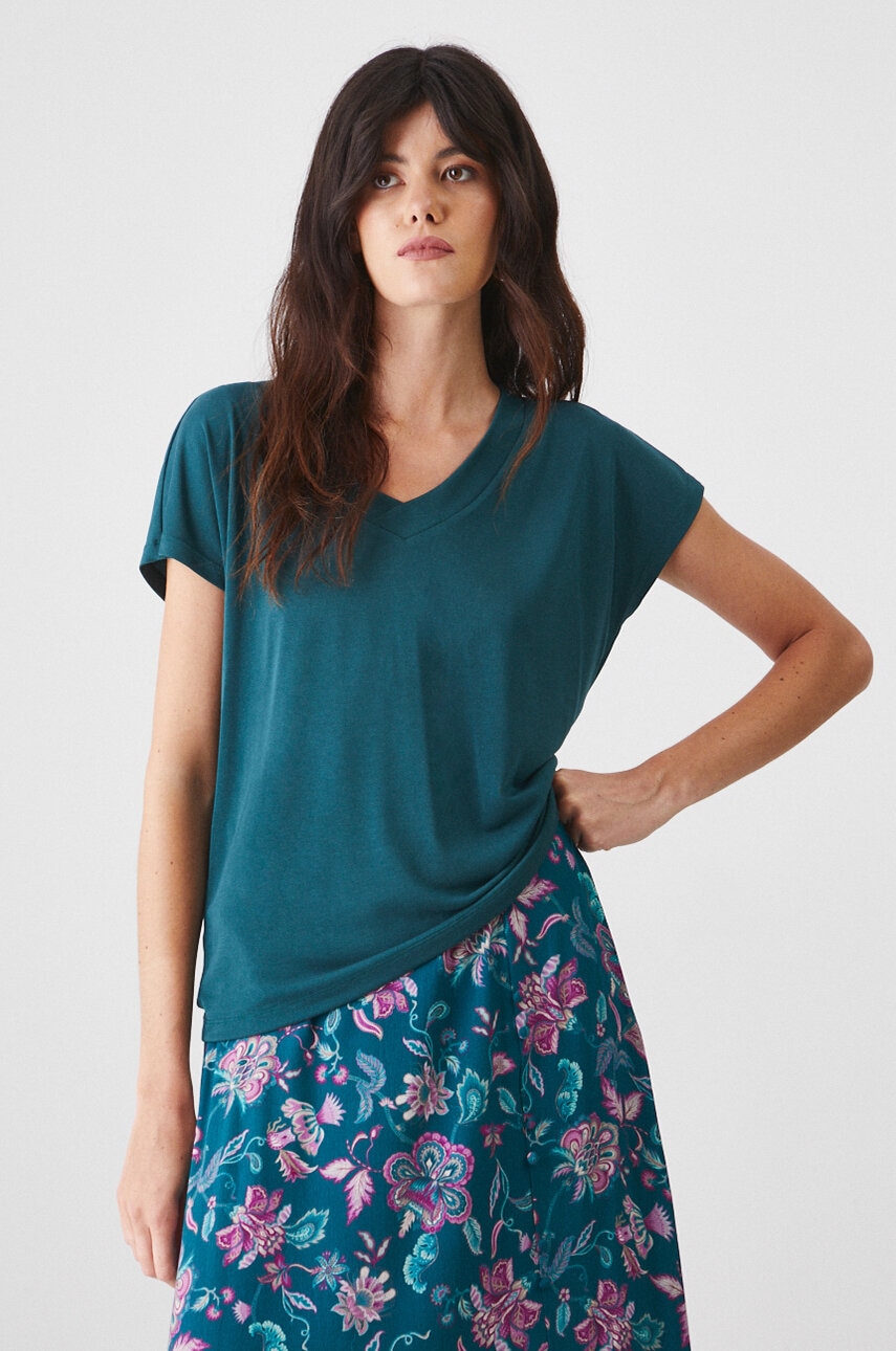 Medicine tricou femei, culoarea verde Medicine tricou femei, culoarea verde