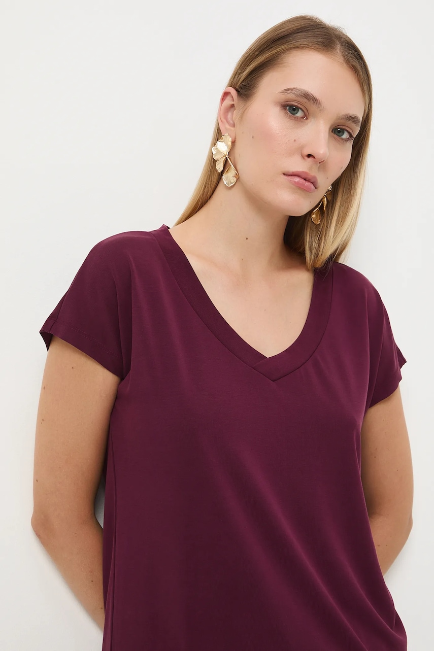 Medicine tricou femei, culoarea bordo