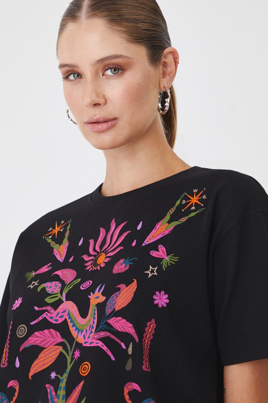 Medicine tricou din bumbac femei, culoarea negru