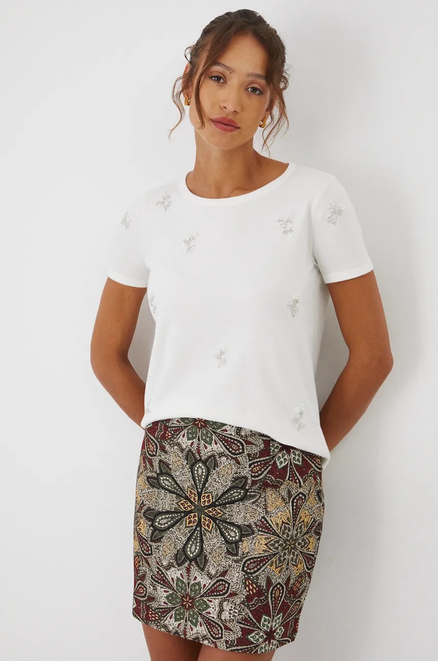 Medicine tricou femei, culoarea bej