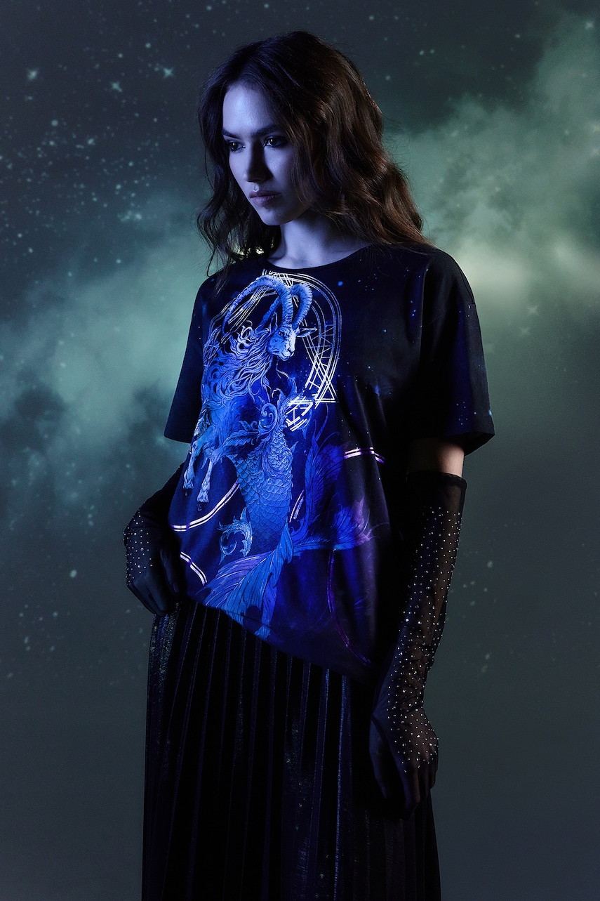 Medicine tricou din bumbac femei, culoarea albastru marin