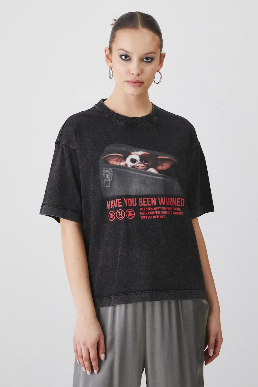 Medicine tricou din bumbac femei, culoarea gri