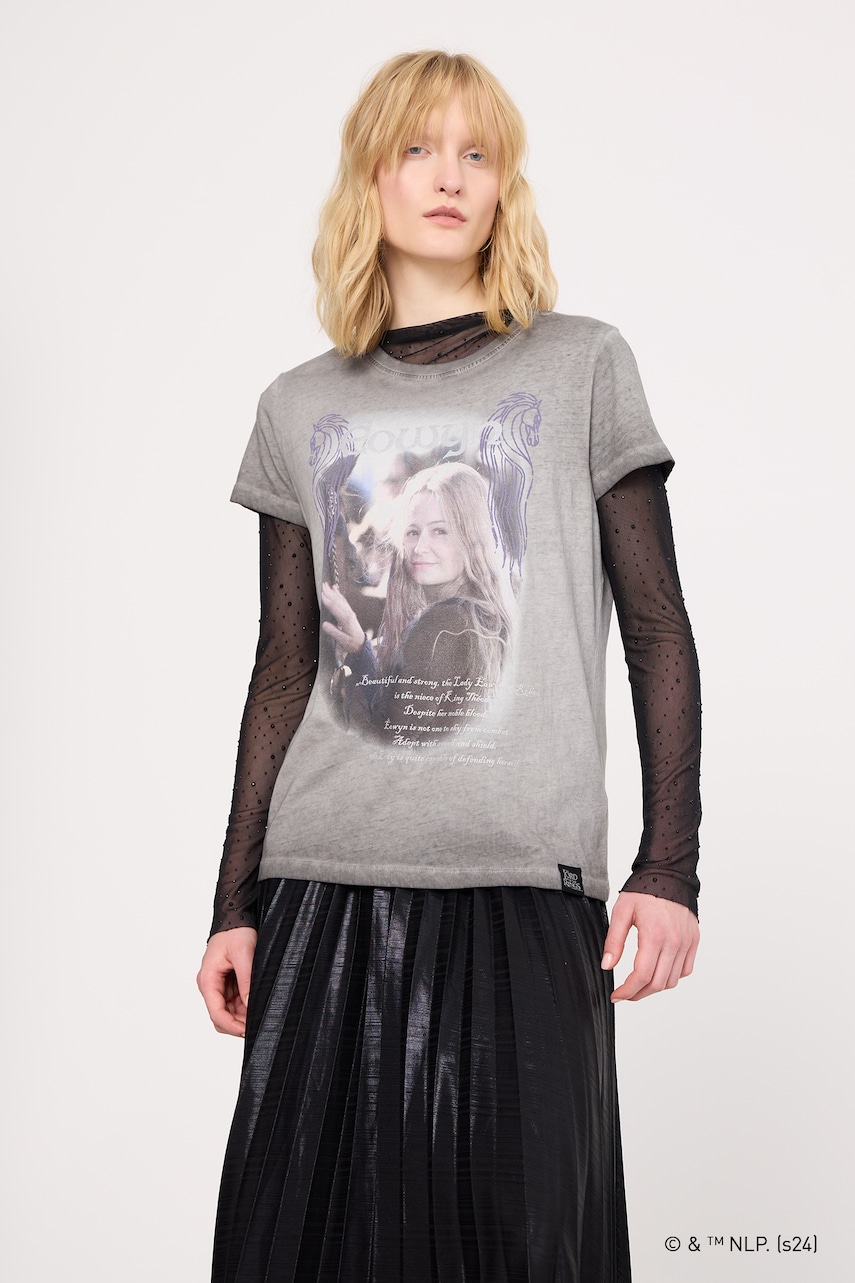 Medicine tricou din bumbac femei, culoarea gri