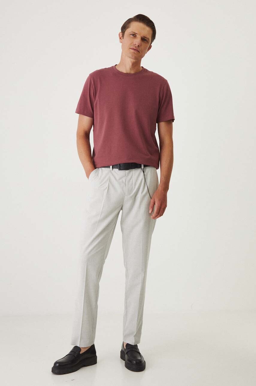 Medicine tricou barbati, culoarea roz, neted