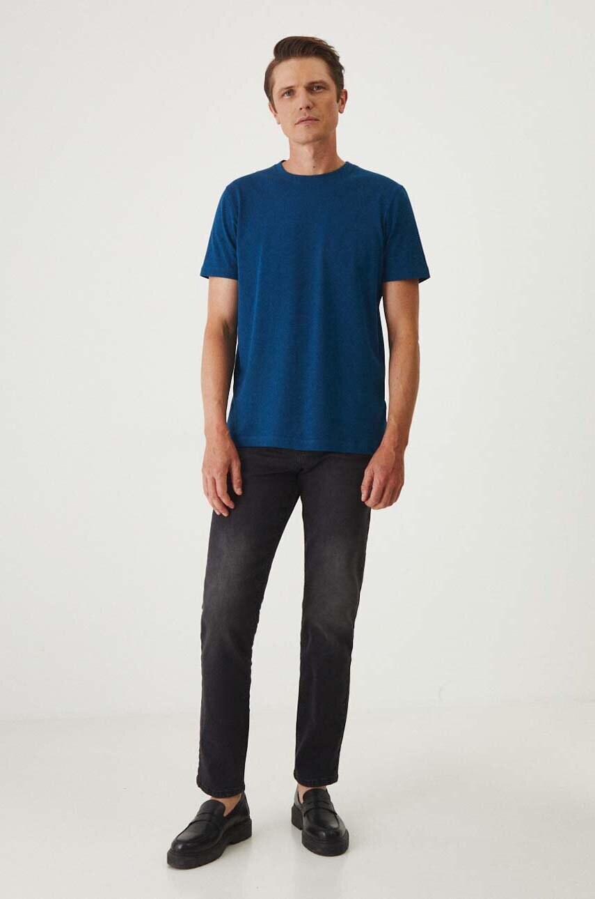 Medicine tricou barbati, culoarea verde, neted