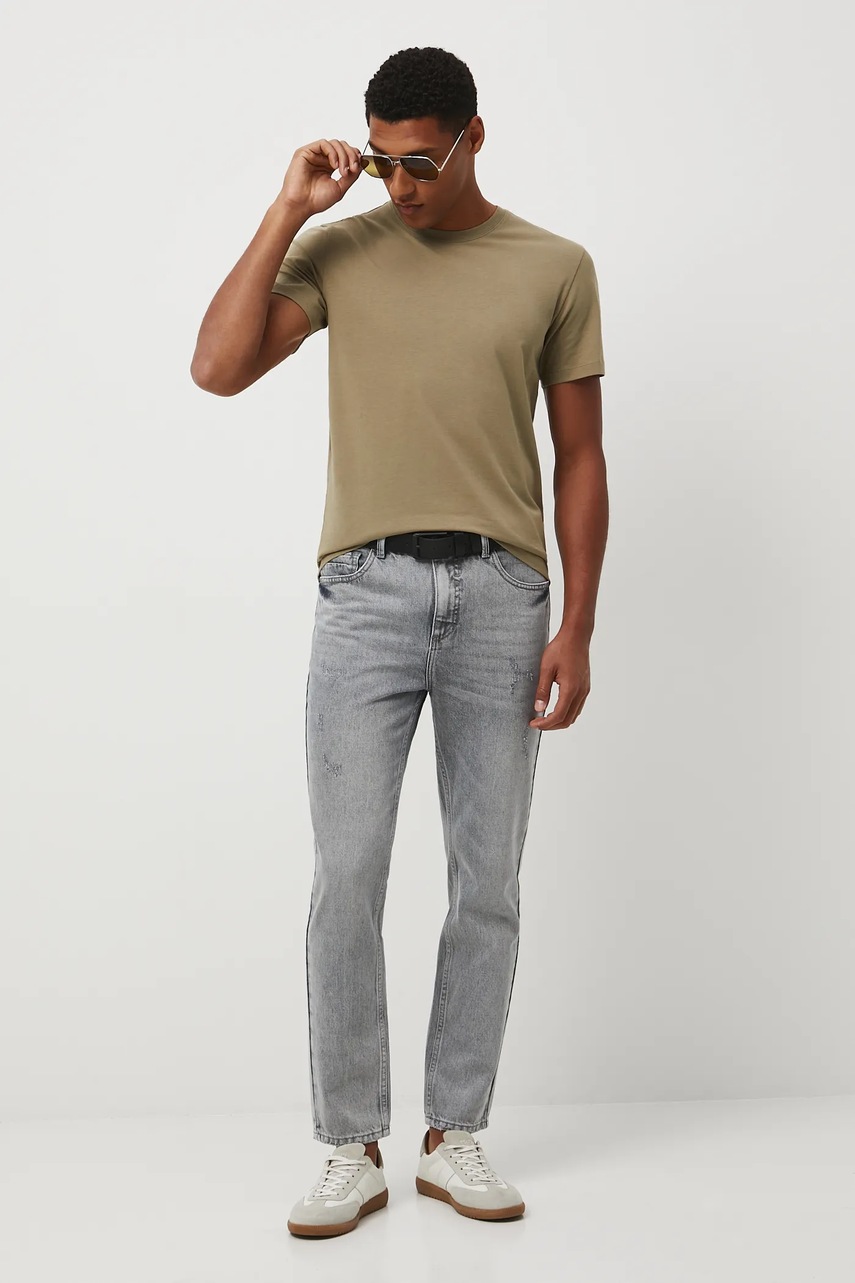 Medicine tricou barbati, culoarea verde, neted