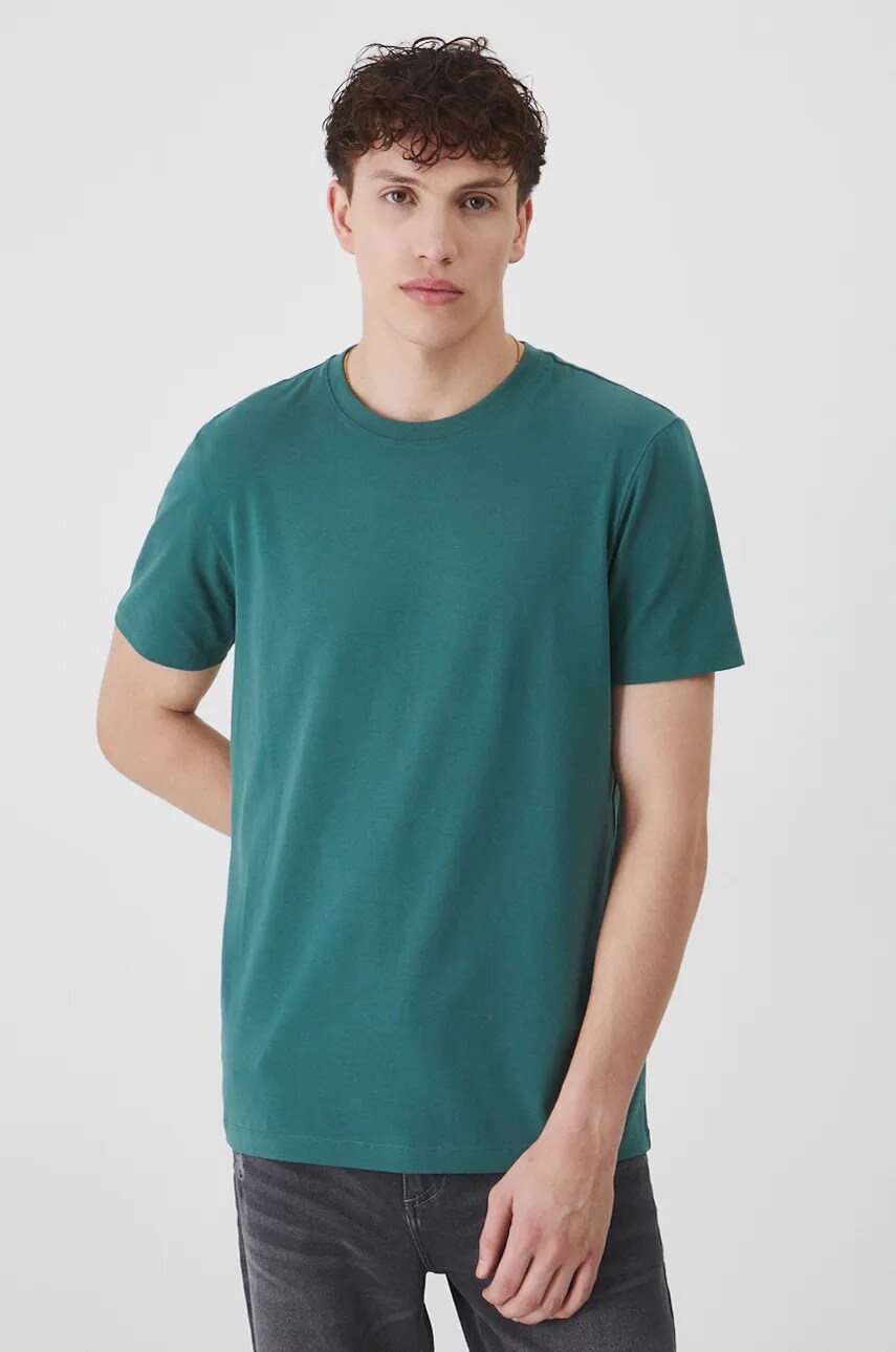 Medicine tricou barbati, culoarea verde, neted