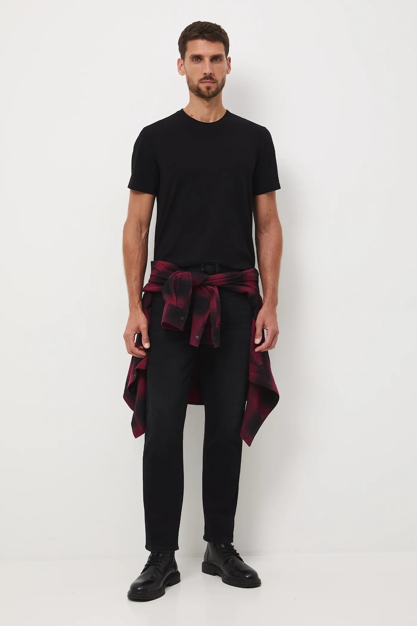 Medicine tricou culoarea negru, neted