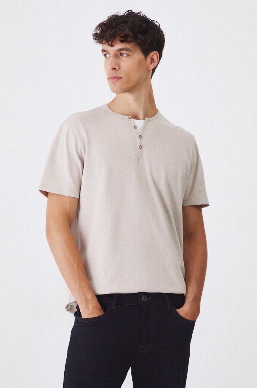 Medicine tricou barbati, culoarea bej, melanj