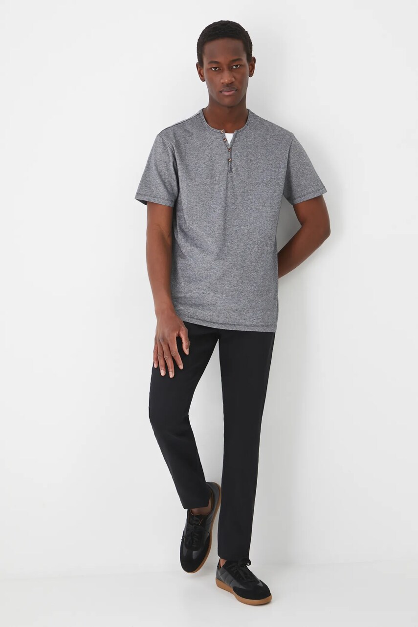 Medicine tricou barbati, culoarea negru, melanj
