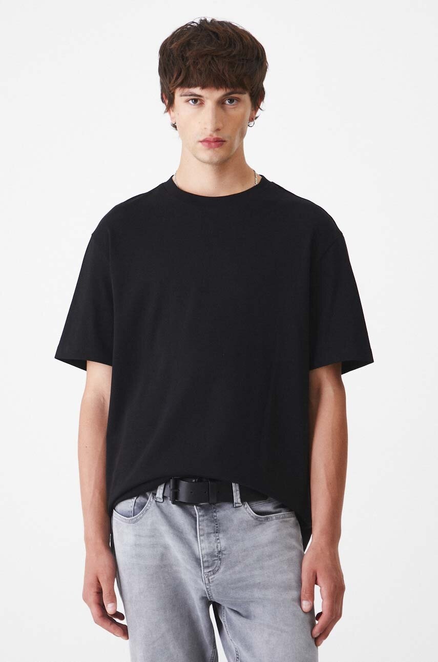 Medicine tricou din bumbac barbati, culoarea negru, neted Medicine tricou din bumbac barbati, culoarea negru, neted