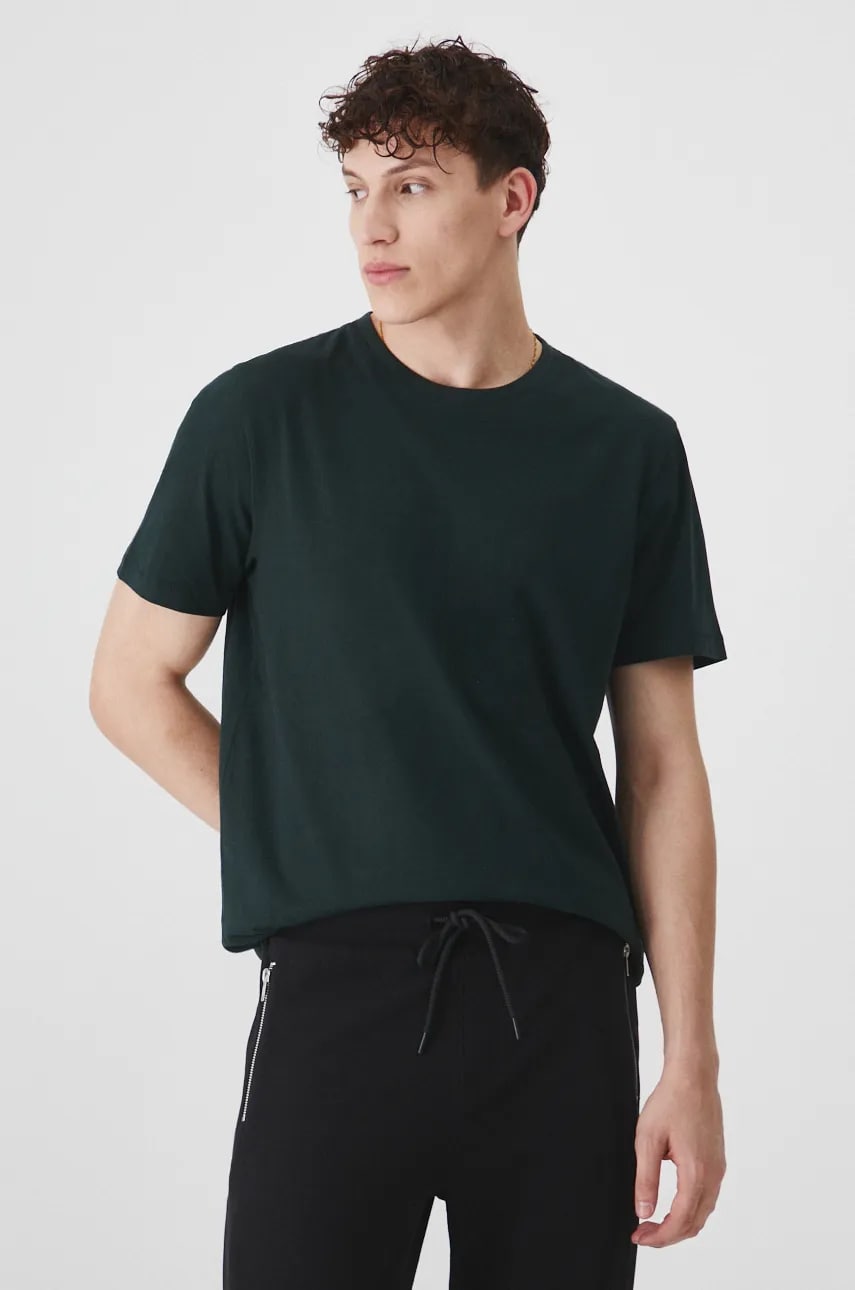 Medicine tricou din bumbac barbati, culoarea verde, neted Medicine tricou din bumbac barbati, culoarea verde, neted