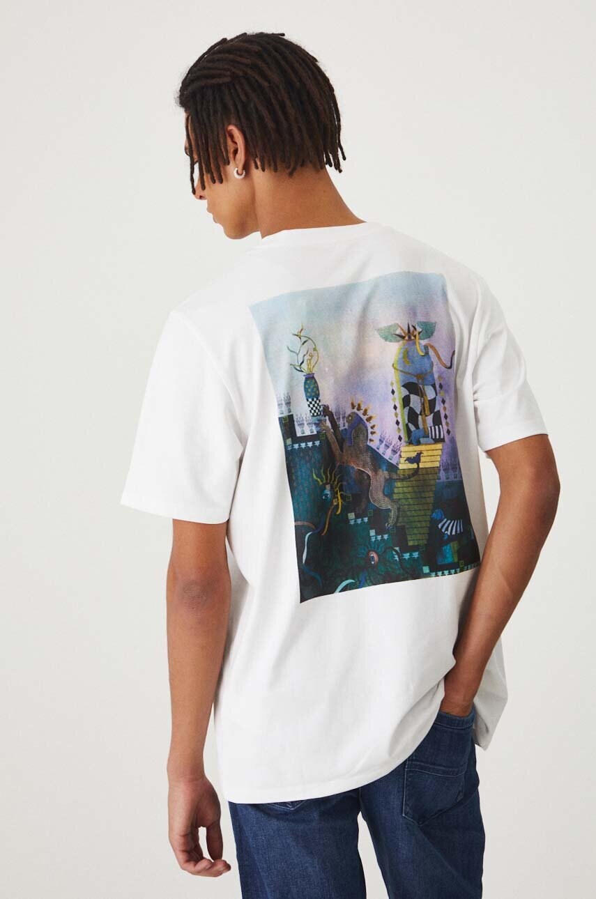 Medicine tricou barbati, culoarea alb, cu imprimeu