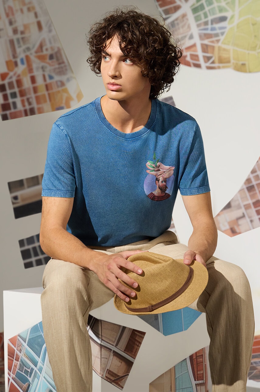 Medicine tricou din bumbac barbati, cu imprimeu