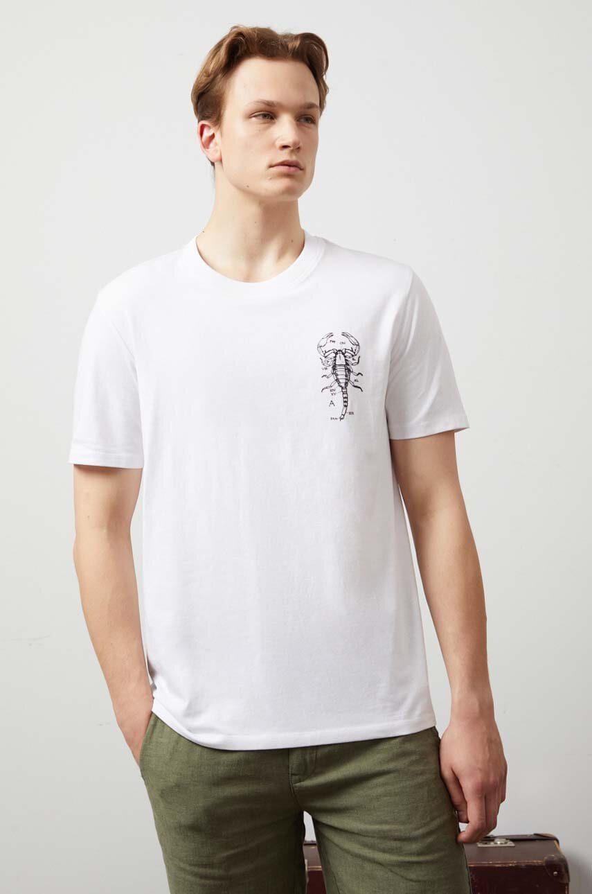 Medicine tricou barbati, culoarea alb, cu imprimeu