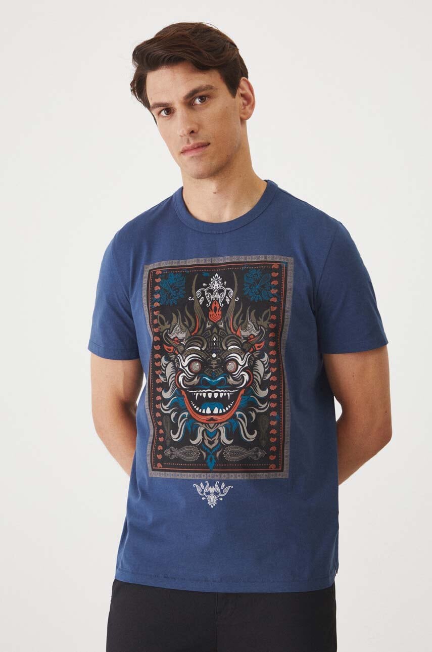 Medicine tricou din bumbac bărbați, culoarea bleumarin, cu imprimeu Medicine tricou din bumbac bărbați, culoarea bleumarin, cu imprimeu