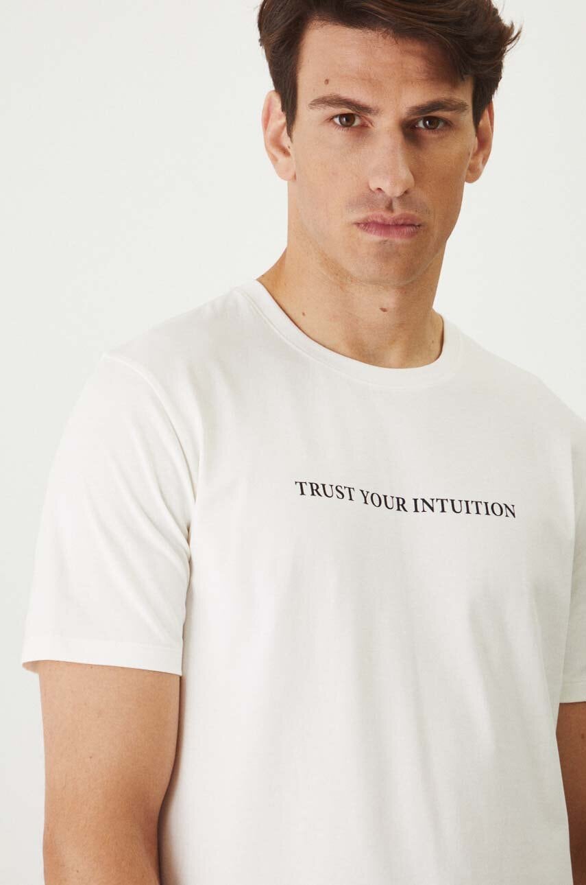 Medicine tricou barbati, culoarea bej, cu imprimeu Medicine tricou barbati, culoarea bej, cu imprimeu