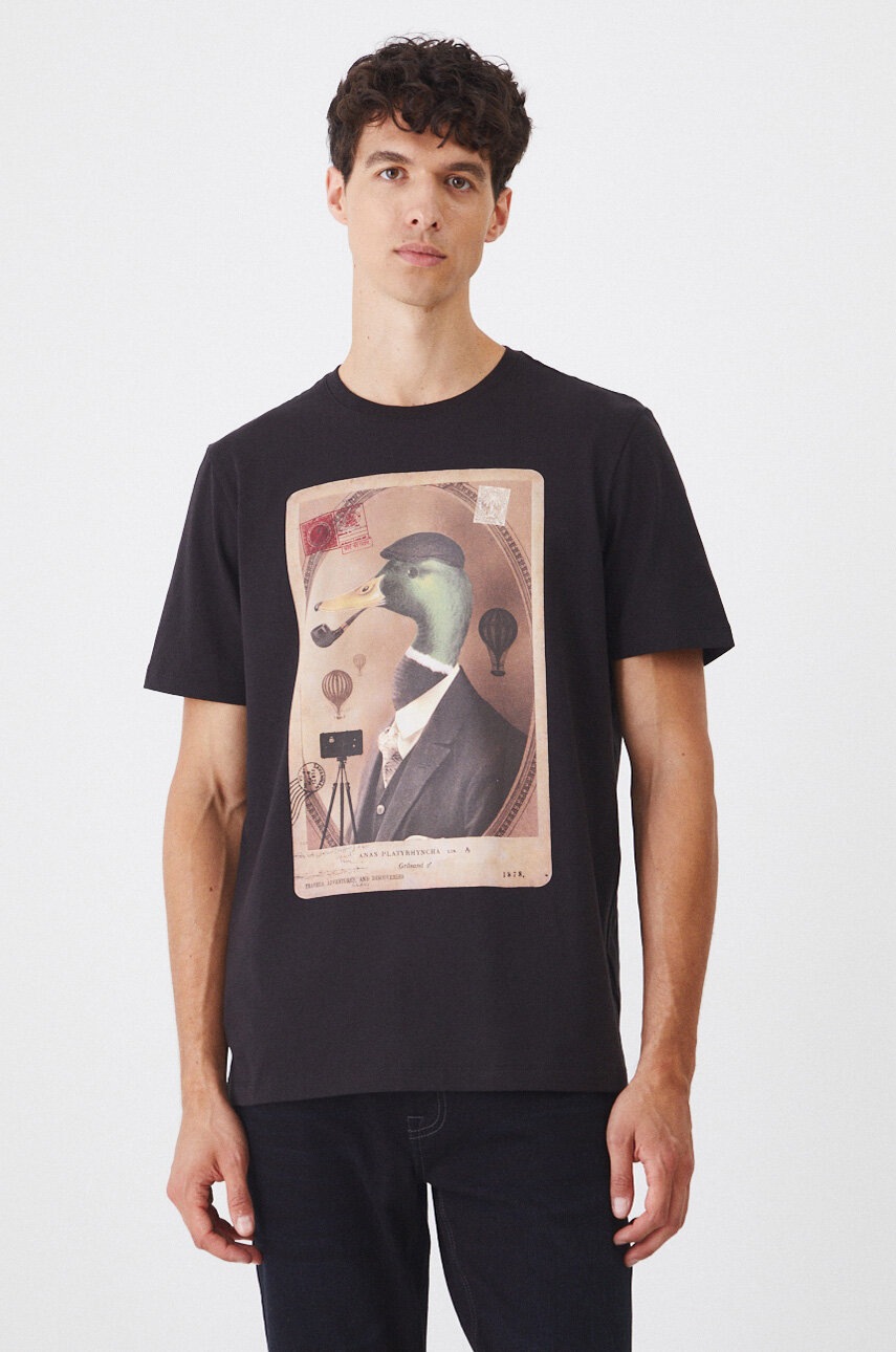 Medicine tricou culoarea negru, cu imprimeu