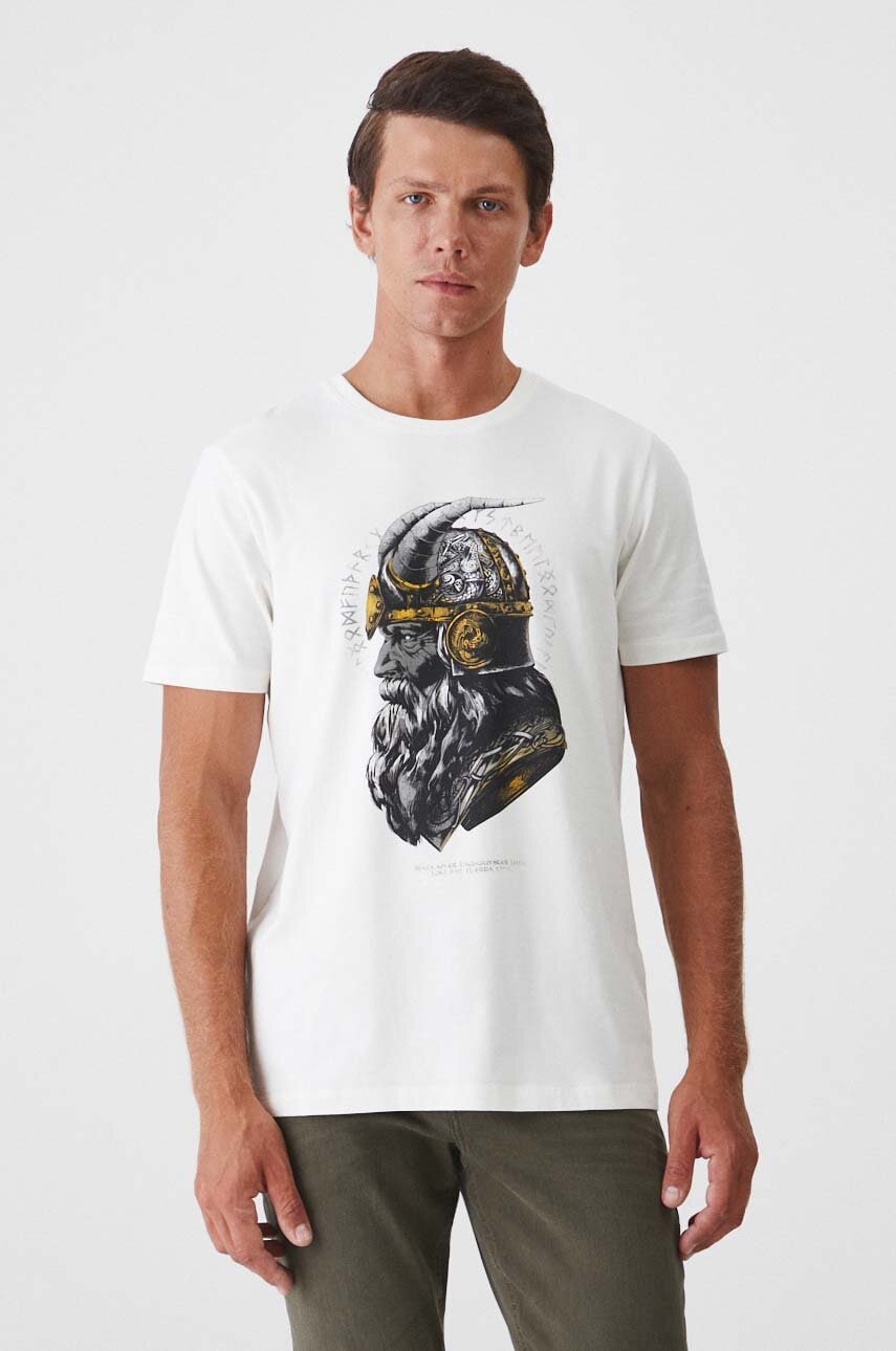 Medicine tricou barbati, culoarea bej, cu imprimeu Medicine tricou barbati, culoarea bej, cu imprimeu