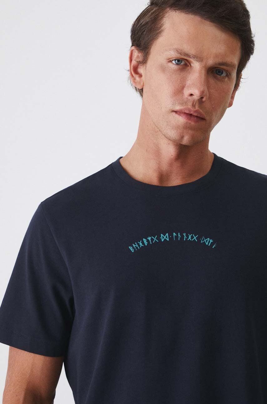 Medicine tricou barbati, culoarea albastru marin, cu imprimeu Medicine tricou barbati, culoarea albastru marin, cu imprimeu