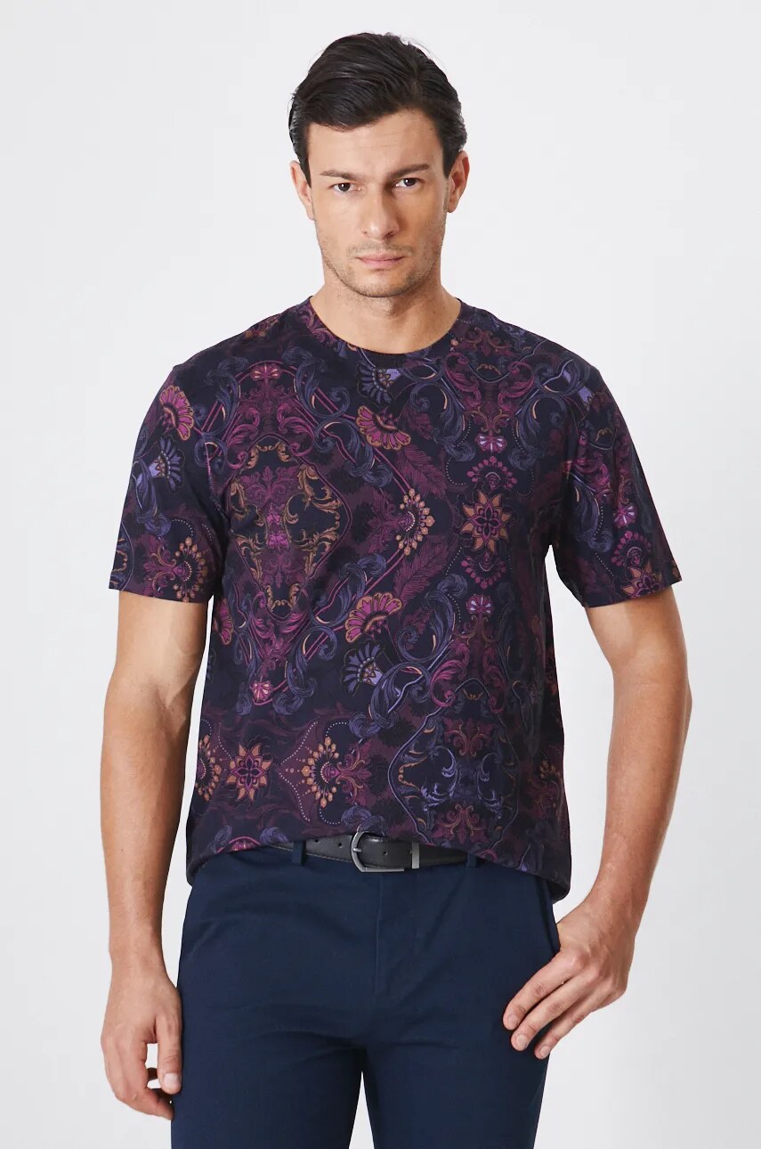 Medicine tricou barbati, culoarea violet, modelator