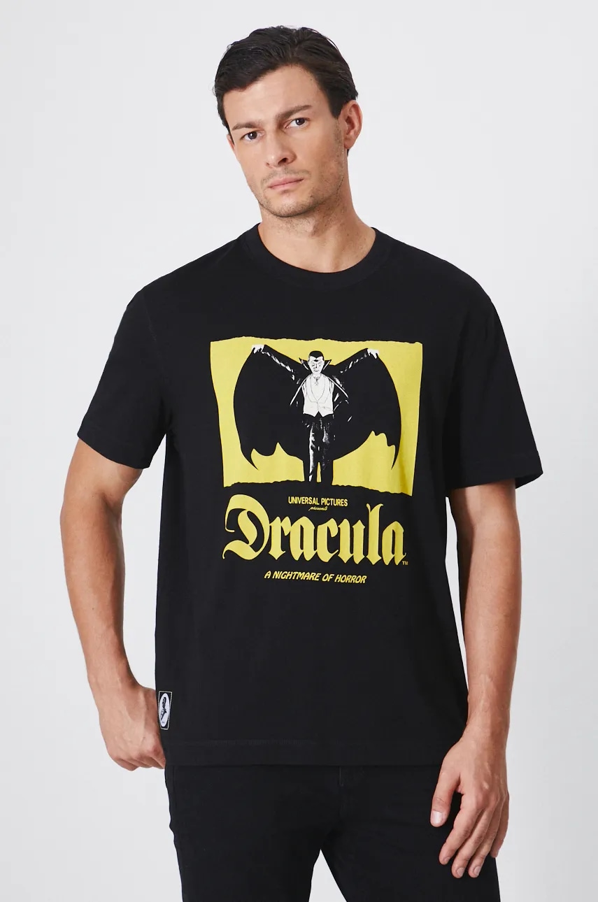 Medicine tricou din bumbac culoarea negru, cu imprimeu