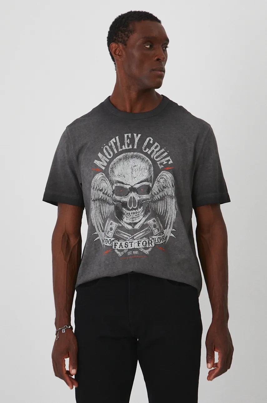 Medicine tricou din bumbac barbati, culoarea gri, cu imprimeu