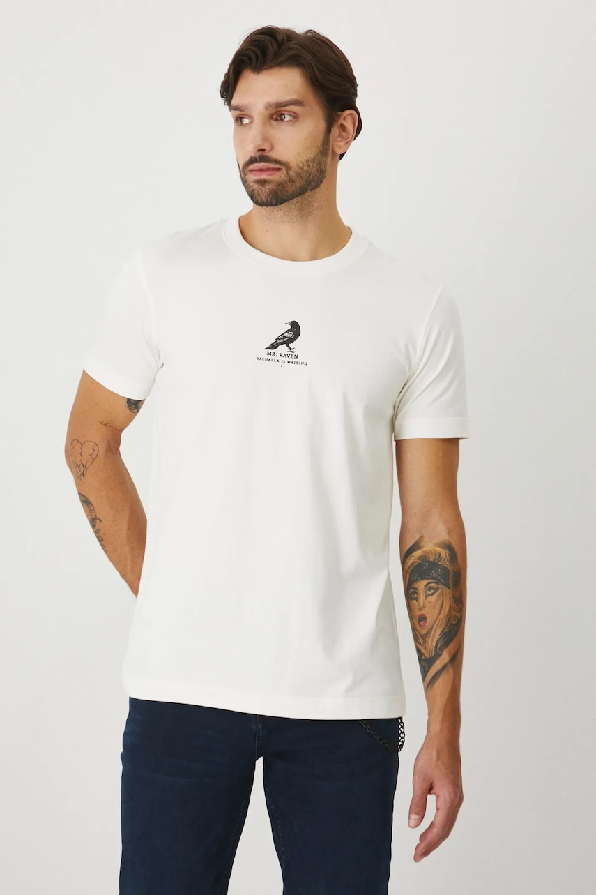 Medicine tricou barbati, culoarea bej, cu imprimeu Medicine tricou barbati, culoarea bej, cu imprimeu