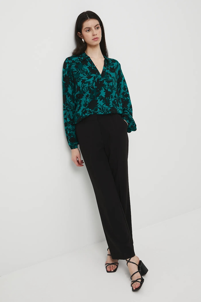 Medicine bluzka damska kolor zielony wzorzysta