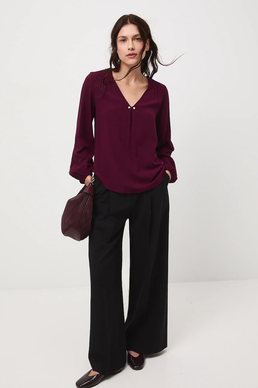 Medicine bluza culoarea roz, neted