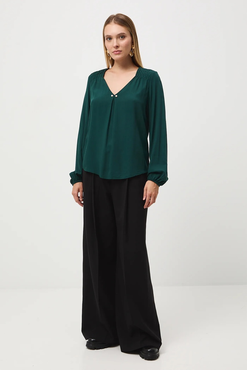 Блузка Medicine цвет зелёный однотонная