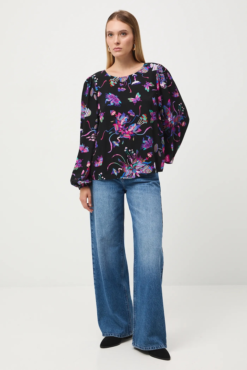 Medicine bluza culoarea negru, modelator