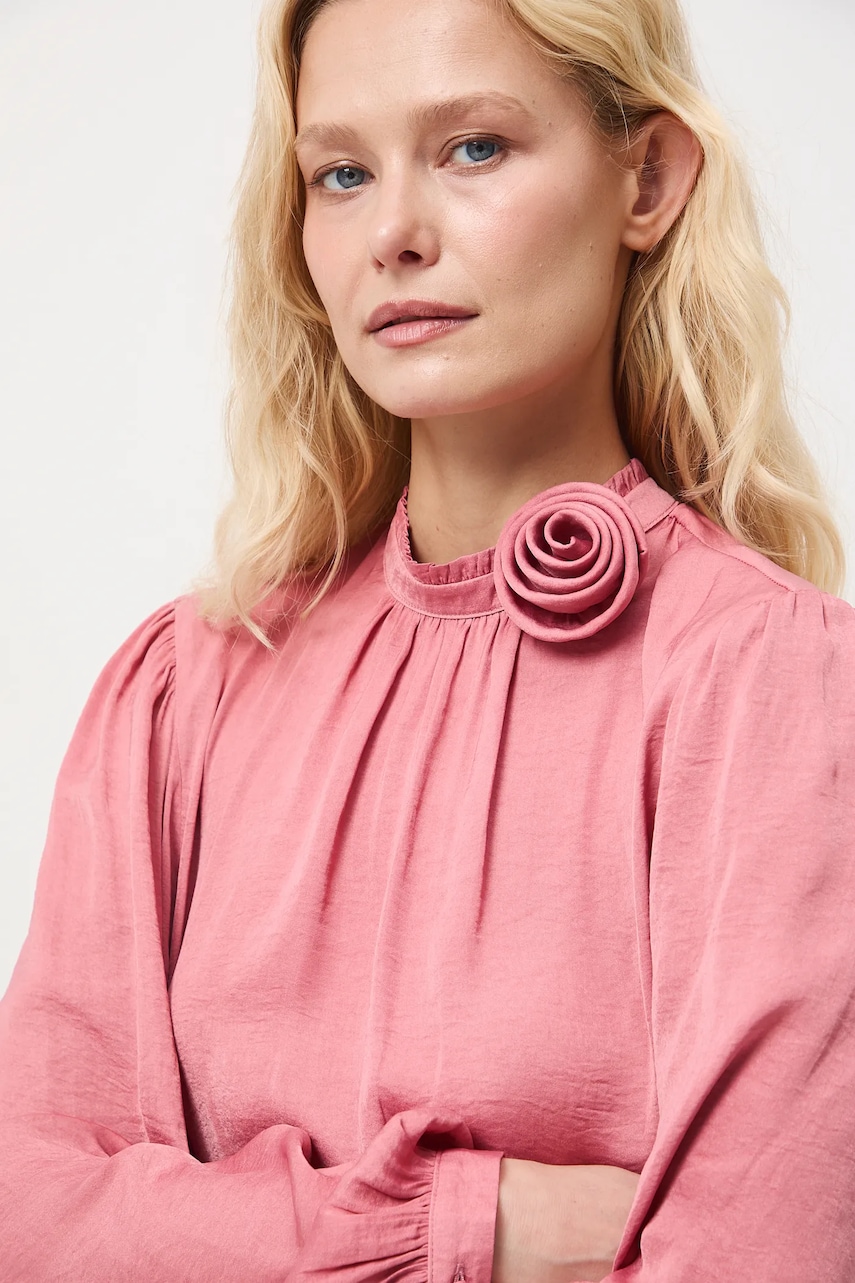 Medicine bluza culoarea roz, neted