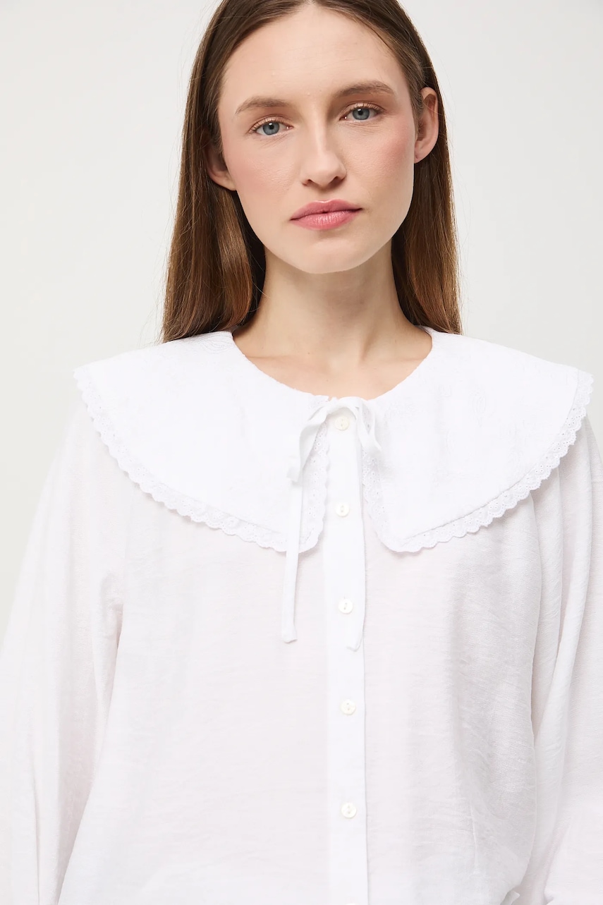 Medicine bluza culoarea alb, neted