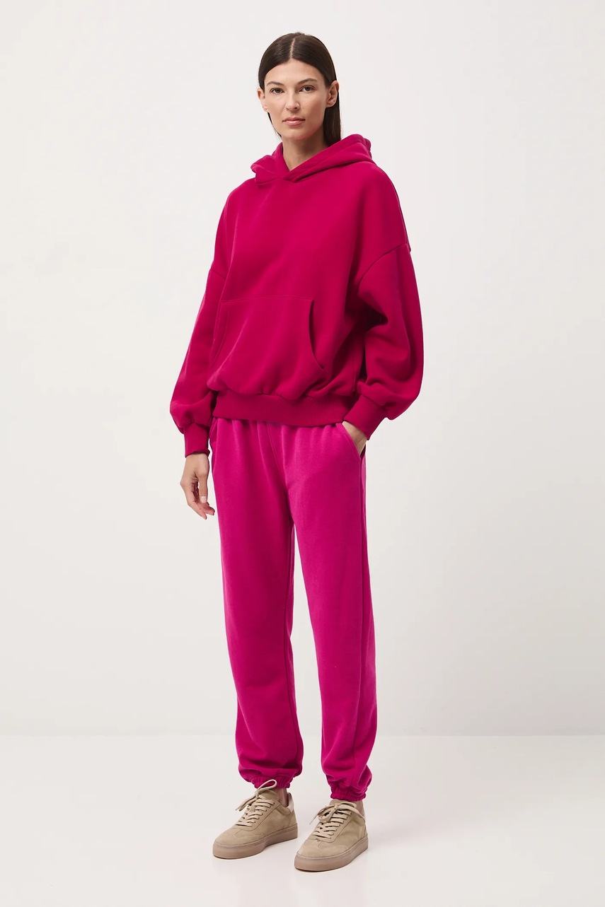 Кофта Medicine цвет красный с капюшоном однотонная