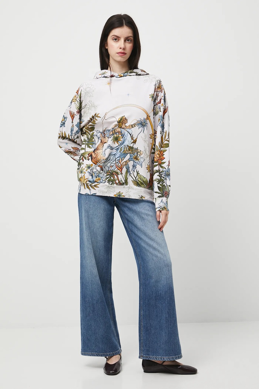 Кофта Medicine цвет бежевый с капюшоном