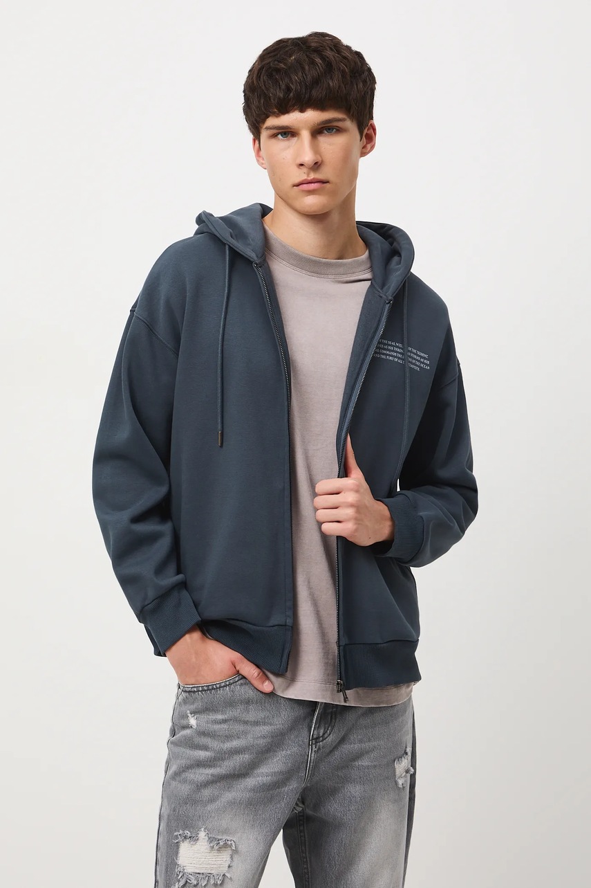 Кофта Medicine цвет зелёный с капюшоном с принтом