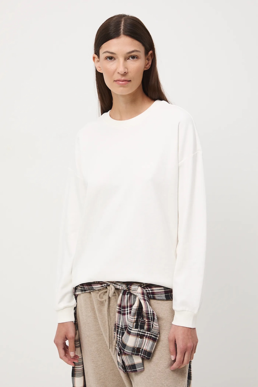 Medicine longsleeve din bumbac culoarea bej