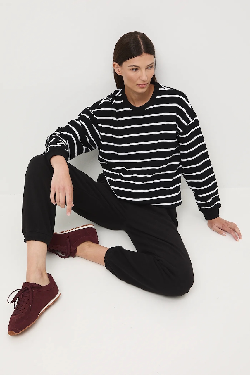 Medicine longsleeve din bumbac culoarea negru