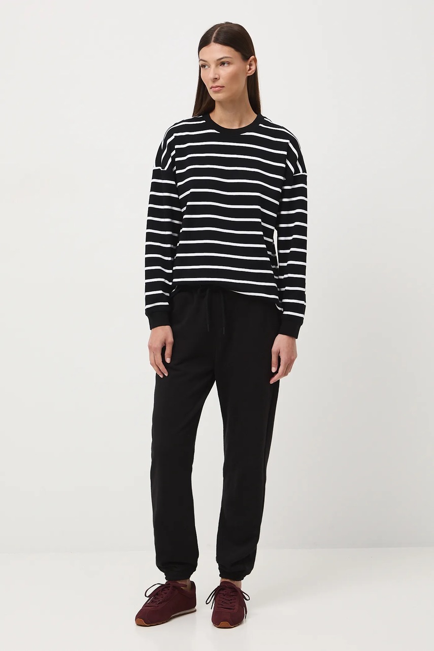 Хлопковый лонгслив Medicine цвет чёрный