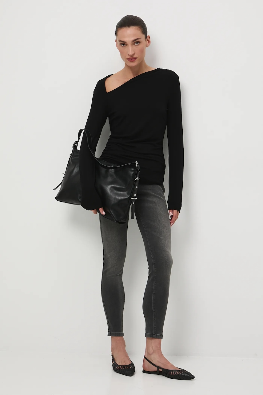 Лонгслив Medicine цвет чёрный испанское декольте